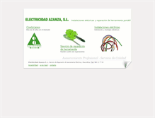 Tablet Screenshot of electricidadazanza.com